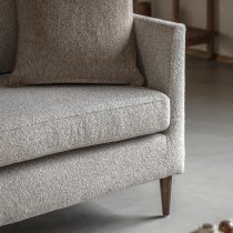 Girona Fabric 3 Seater Sofa With Oak Legs In Natural