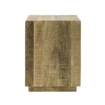 Inca Mango Wood Side Table Square In Natural