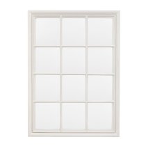 Salta Window Wall Mirror In Stone Wooden Frame