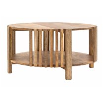 Vejle Mango Wood Coffee Table Round In Natural