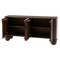 Salerno Mango Wood Sideboard With 4 Doors In Dark Wood