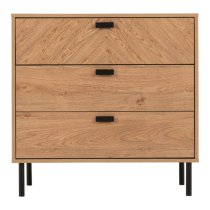 Lagos Wooden Chest Of 3 Drawers In Medium Oak