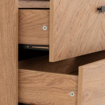 Lagos Wooden Chest Of 3 Drawers In Medium Oak