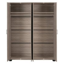 Oxnard Wooden Wardrobe With 4 Doors In Light Oak