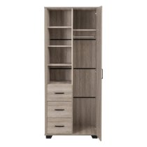 Oxnard Wooden Wardrobe With 1 Door In Light Oak