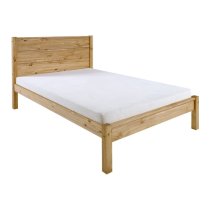 Brela Wooden Double Bed In Waxed Pine