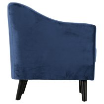 Arabella Velvet Fabric 1 Seater Sofa In Blue