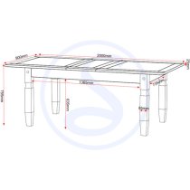 Central Extending Wooden Dining Table 8 Chairs In Waxed Pine