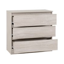 Mcgowan Wooden Chest Of 3 Drawers In Urban Snow