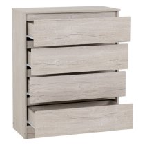 Mcgowan Wooden Chest Of 4 Drawers In Urban Snow