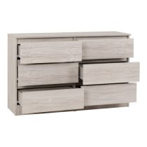 Mcgowan Wooden Chest Of 6 Drawers In Urban Snow