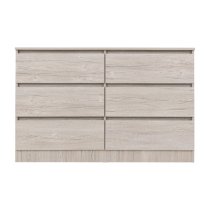 Mcgowan Wooden Chest Of 6 Drawers In Urban Snow