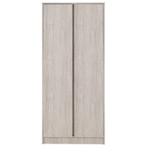 Mcgowan Wooden Wardrobe With 2 Doors In Urban Snow