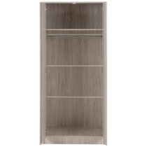 Mcgowan Wooden Wardrobe With 2 Doors In Urban Snow