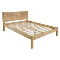 Ravello Wooden King Size Bed In Waxed Pine