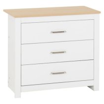 Parnu Wooden Chest Of 3 Drawers In White And Oak