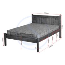 Malia Wooden Small Double Bed In Distressed Waxed Pine