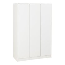 Mcgowen Wooden Wardrobe With 3 Doors In White