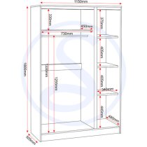 Mcgowen Wooden Wardrobe With 3 Doors In White