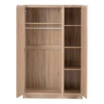 Mcgowen Wooden Bedroom Furniture Set 3 Doors Wardrobe In Oak