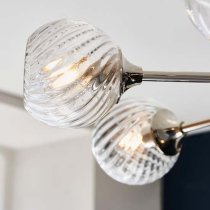 Accra 8 Lights Semi Flush Ceiling Light In Bright Nickel