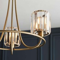 Belluno 3 Lights Semi Flush Ceiling Light In Antique Brass