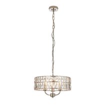 Chieti 3 Lights Ceiling Pendant Light In Bright Nickel