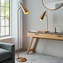 Kassel New Task Floor Lamp In Antique Brass