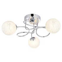 Dieppe 3 Lights Semi Flush Ceiling Light In Chrome