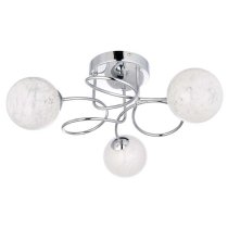 Dieppe 3 Lights Semi Flush Ceiling Light In Chrome