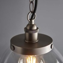 Harbor Clear Glass Shade Ceiling Pendant Light In Silver