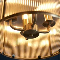 Laredo Glass 4 Lights Ceiling Pendant Light In Antique Brass