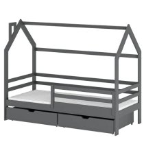 Leeds Storage Wooden Single Bed In Graphite