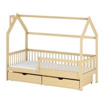 Orem Storage Wooden Single Bed In Pine With Foam Mattress