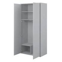 Cyan Wooden Wardrobe With 2 Doors In Grey