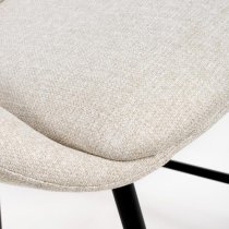 Buxton Natural Counter Fabric Bar Chairs In Pair