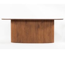 Plano Acacia Wood Dining Table Oval In Walnut