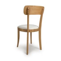 Vevey Wooden Dining Chair In Natural Oak With Padded Seat