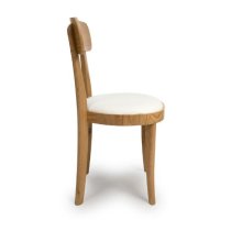 Vevey Wooden Dining Chair In Natural Oak With Padded Seat