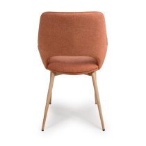 Sanremo Brick Fabric Dining Chairs In Pair