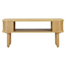 Vevey Wooden Coffee Table With Shelf In Natural Oak