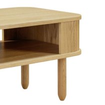 Vevey Wooden Coffee Table With Shelf In Natural Oak