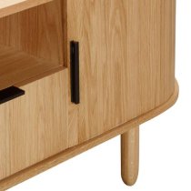 Vevey Wooden TV Stand With 2 Doors 1 Drawer In Natural Oak