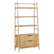 Vevey Wooden Bookcase With 3 Shelves In Natural Oak