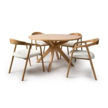 Hvar Wooden Dining Table Round In Oak