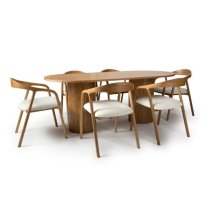 Vevey Wooden Dining Table Oval Large In Natural Oak