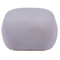 Abilene Boucle Fabric Ottoman In Grey