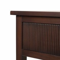 Lorain Wooden Console Table With 2 Drawers In Walnut Brown