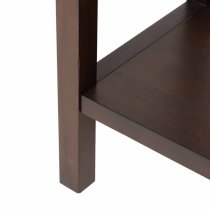 Lorain Wooden Console Table With 2 Drawers In Walnut Brown