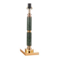 Eilat Black Linen Shade Table Lamp With Green Marble Base